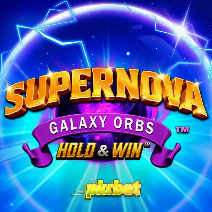 Interface do jogo Supernova Galaxy Orbs com elementos espaciais e orbes brilhantes.
